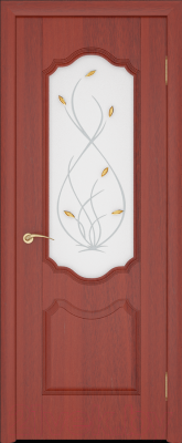 Дверь межкомнатная ПВХ Стандарт ПО Орхидея 60x200 (итальянский орех/матовое)