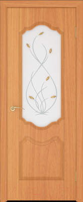 Дверь межкомнатная ПВХ Стандарт ПО Орхидея 60x200 (миланский орех/матовое)