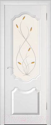 Дверь межкомнатная ПВХ Стандарт ПО Орхидея 60x200 (белоснежный/мателюкс)