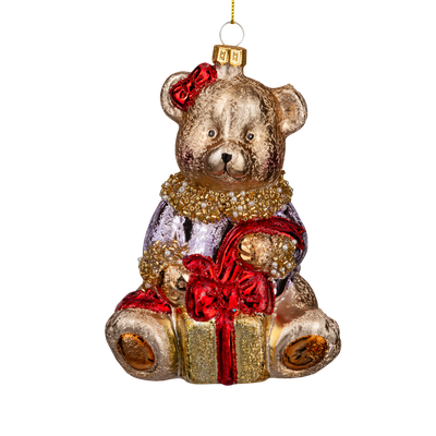 

Елочная игрушка, Decor. Мишутка с подарком / 64412