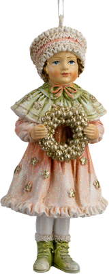 

Елочная игрушка, Decor. Девочка с венком / 64534