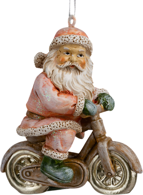 

Елочная игрушка, Decor. Санта на байке / 64540