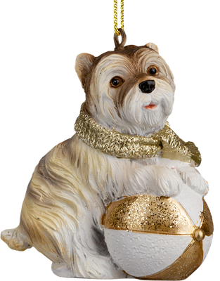 

Елочная игрушка, Decor. Песик с мячом / 64481