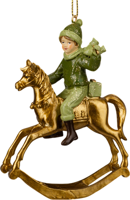 

Елочная игрушка, Decor. Мальчик на лошадке / 64567