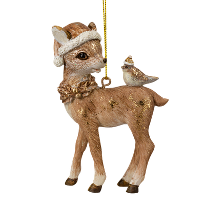 

Елочная игрушка, Decor. Олененок с птичкой / 64581