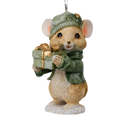 

Елочная игрушка, Decor. Мышка с подарком / 64576