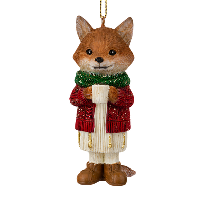 

Елочная игрушка, Decor. Лисенок с кофе / 64571