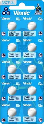 

Комплект батареек, Watch 357F-C10 Silver 1.55V Bl.10