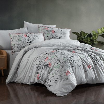 

Комплект постельного белья, Bazaar ранфорс 1.5сп / N408 Anika v2/Gri pembe