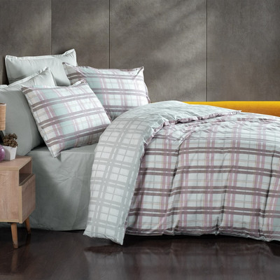 

Комплект постельного белья, Bazaar ранфорс 1.5сп / N408 Bono v1/Pembe