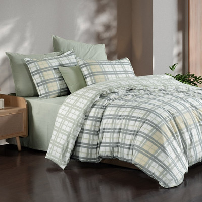 

Комплект постельного белья, Bazaar ранфорс Евро / N409 Bono v2/Yesil