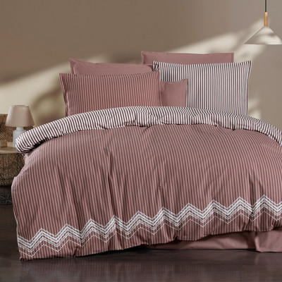 

Комплект постельного белья, Bazaar ранфорс Евро / N409 Ole v3/Pembe