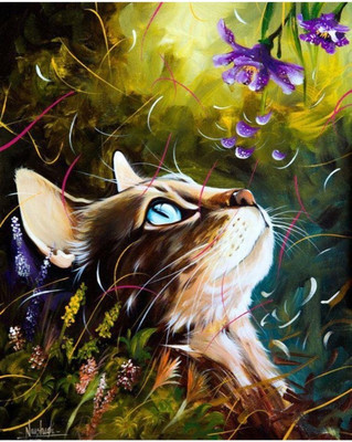 

Набор алмазной вышивки, Кот в траве / ОО114393