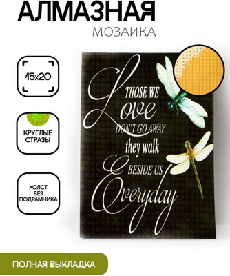 

Набор алмазной вышивки, Надпись со стрекозами / ОО116925