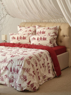 

Комплект постельного белья, Зимняя деревня Стандарт 2сп Евро 70x70 / 20026-1+70648-13