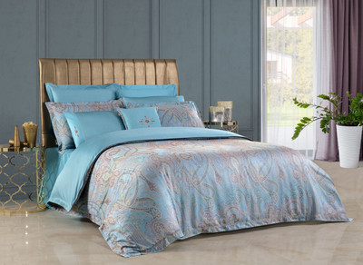 

Комплект постельного белья, сатин евро премиум Elite / N171 Athena v1 mavi/голубой