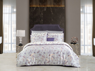 

Комплект постельного белья, шелк-сатин евро Elite / N223 Ikarus v1 Lila