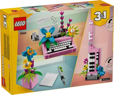 

Конструктор, Creator 3in1 Пишущая машинка с цветами 31169