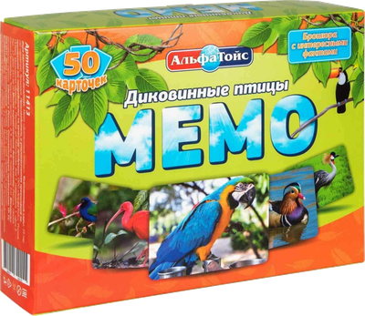 

Настольная игра, Мемо Диковинные птицы / НС-11413