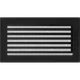 Решетка вентиляционная для камина Kratki С жалюзи CX 17х30 (черный) -