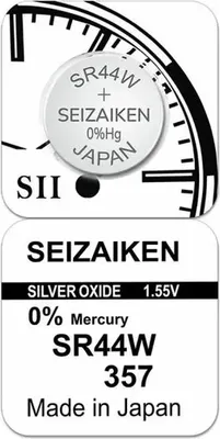 

Батарейка, Watch 357 SR44SW Silver 1.55V Bl.1