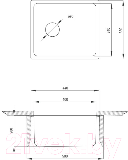 Мойка кухонная Deante Egeria ZPE 010A