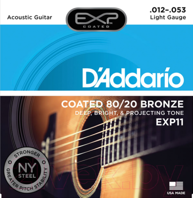 Струны для акустической гитары D'Addario EXP-11