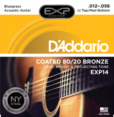 

Струны для акустической гитары D'Addario, EXP-14