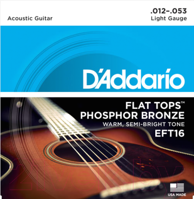 Струны для акустической гитары D'Addario EFT16