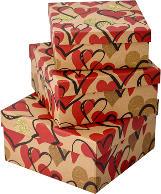 

Набор коробок подарочных, From the heart / K-HZ-10357-3