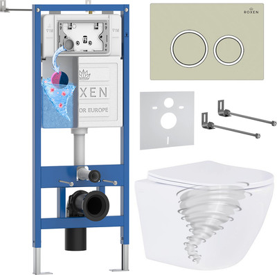 

Инсталляция с унитазом подвесным, StounFix Dual Fresh 868429