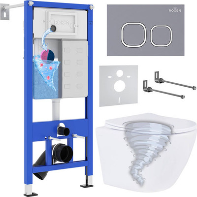 

Унитаз подвесной с инсталляцией, StounFix Dual Fresh 868438