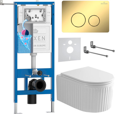 

Унитаз подвесной с инсталляцией, StounFix Dual Fresh 868485