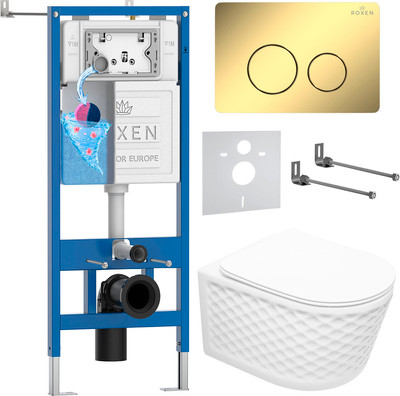 

Унитаз подвесной с инсталляцией, StounFix Dual Fresh 868488