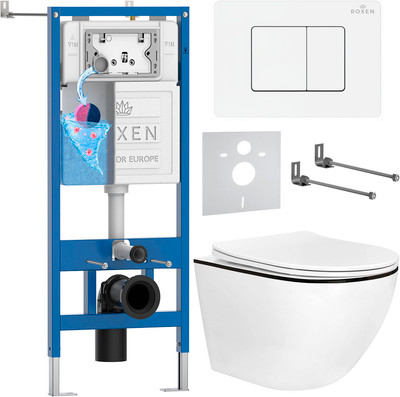 

Инсталляция с унитазом подвесным, StounFix Dual Fresh 868551