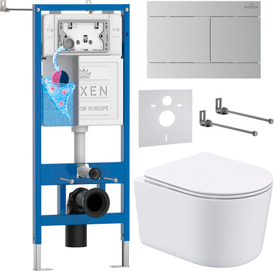 

Унитаз подвесной с инсталляцией, StounFix Dual Fresh 868569