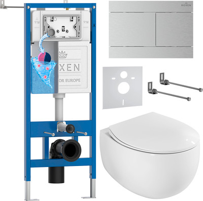 

Унитаз подвесной с инсталляцией, StounFix Dual Fresh 868578