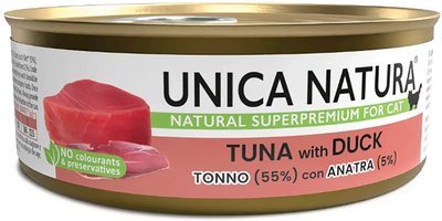 Влажный корм для кошек Unica Natura тунец с уткой