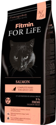 Сухой корм для кошек Fitmin For Life Salmon (8кг)