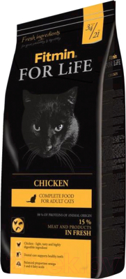 Сухой корм для кошек Fitmin For Life Chicken (8кг)