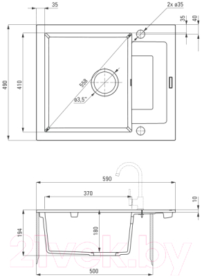 Мойка кухонная Deante Rapido ZQK N11A