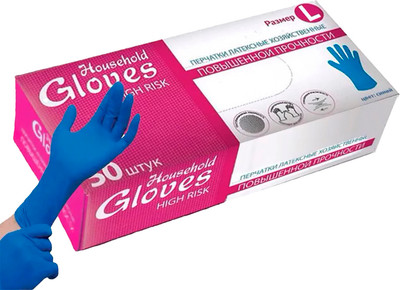 

Перчатки одноразовые, Латексные прочные