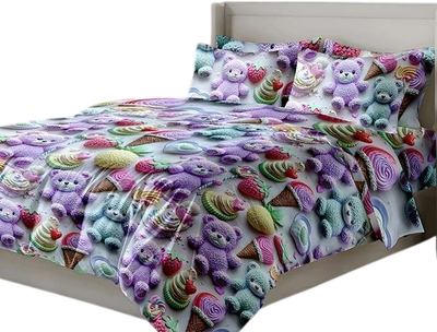 

Комплект постельного белья, 5D № HL 104 Медвежья лакомка 1.5сп