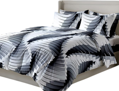 

Комплект постельного белья, 5D № SHZY-8217 Спираль снов 2сп с европростыней