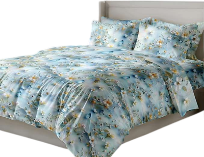 

Комплект постельного белья, 5D № Р 08073 Небесная вуаль 2сп с европростыней