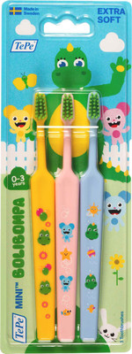 

Набор зубных щеток, Mini Bolibompa Extra Soft 0-6 лет