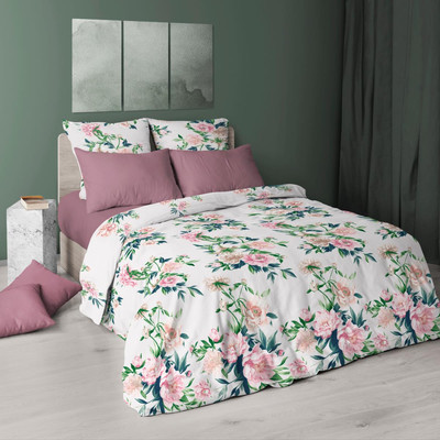 

Комплект постельного белья, 2сп с Евро простыней Премиум Шелковая вуаль 7241-2