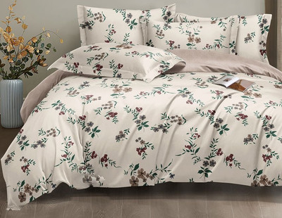 

Комплект постельного белья, Евро Оливковая коллекция с простыней на резинке УУ 3360