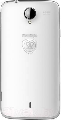 Смартфон Prestigio MultiPhone 3502 Duo (белый) - вид сзади