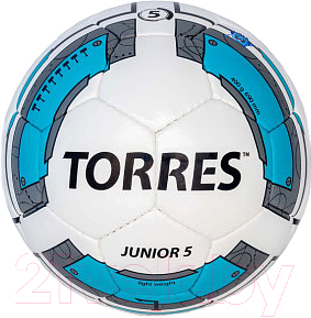 Футбольный мяч Torres Junior-5 F30225 (White-Light Blue-Gray)